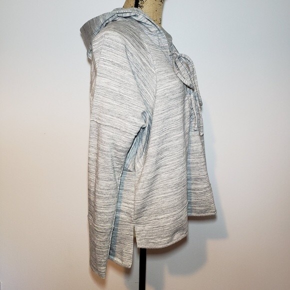 Lucky Brand Fleece Hooded Pullover In Grey Size M - Picture 6 of 14